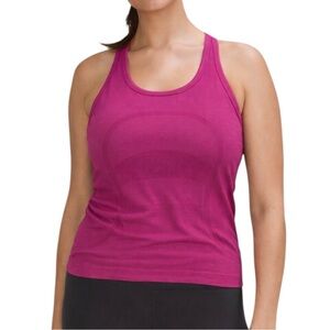 Lululemon Swiftly Tech Racer Back Scoop Neck Size 14 Pink Race Length Short